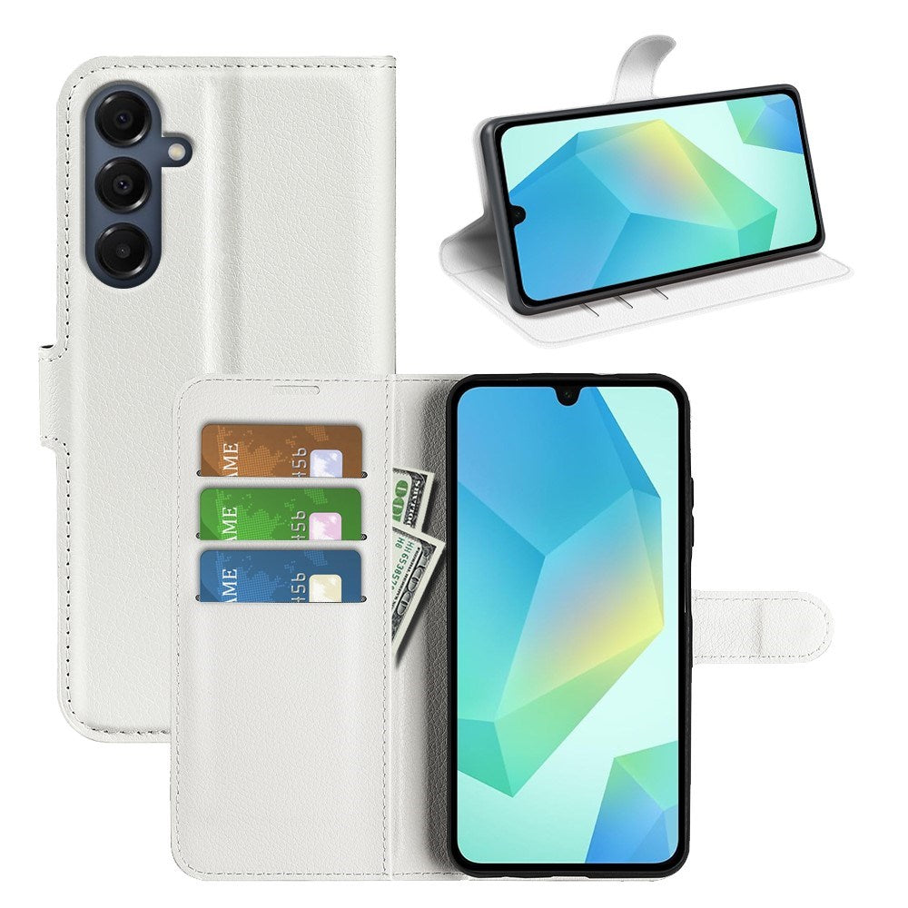 EIDERWOOD Samsung Galaxy A17 (5G) Litchi Kunstskinn Flip Deksel med Lommebok - Hvit