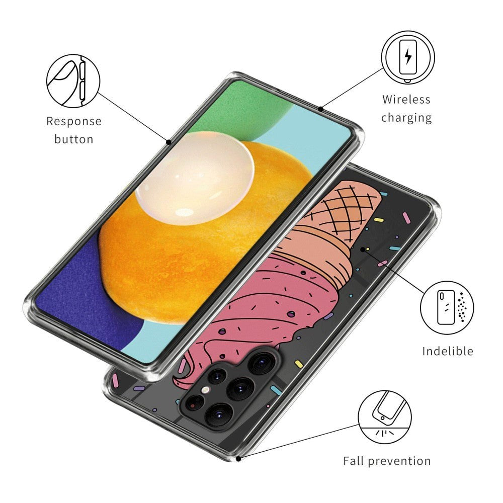 Samsung Galaxy S23 Ultra Fleksibelt Deksel i TPU plast - Is