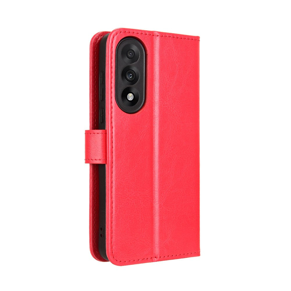 EIDERWOOD OnePlus Nord 5 Kunstskinn Flip Deksel m. Strop - Rød