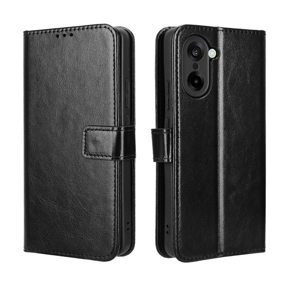 EIDERWOOD OnePlus Nord CE5 Kunstskinn Flip Deksel m. Strop - Svart