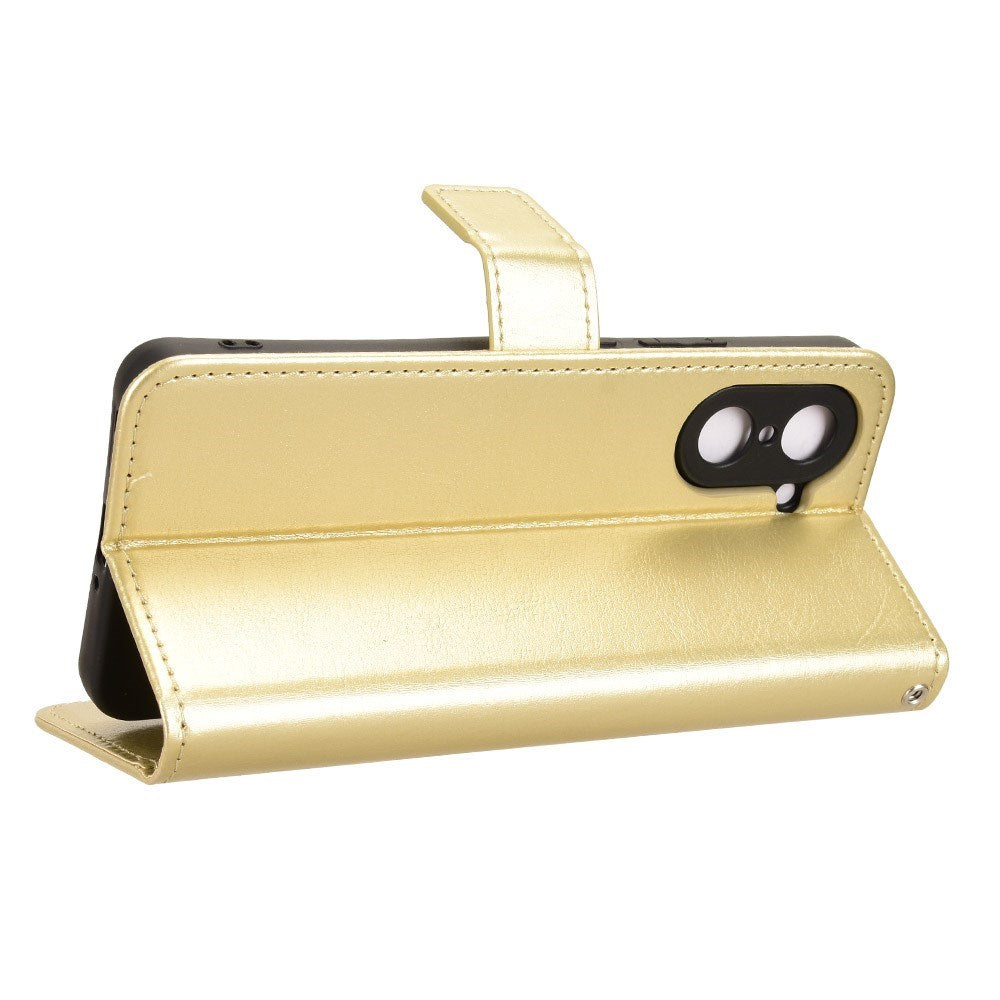 EIDERWOOD OnePlus Nord CE5 Kunstskinn Flip Deksel m. Strop - Gull