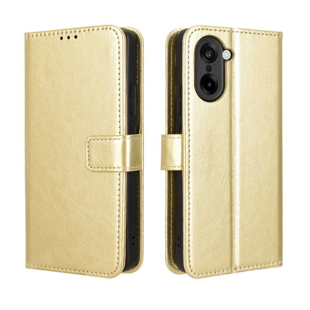 EIDERWOOD OnePlus Nord CE5 Kunstskinn Flip Deksel m. Strop - Gull