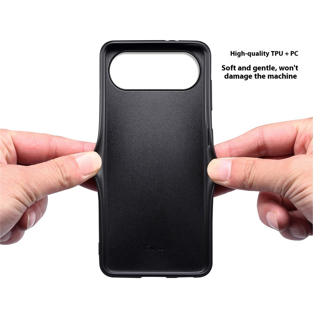 EIDERWOOD iPhone Air Hybrid Plast Deksel med Skinntekstur – Oransje