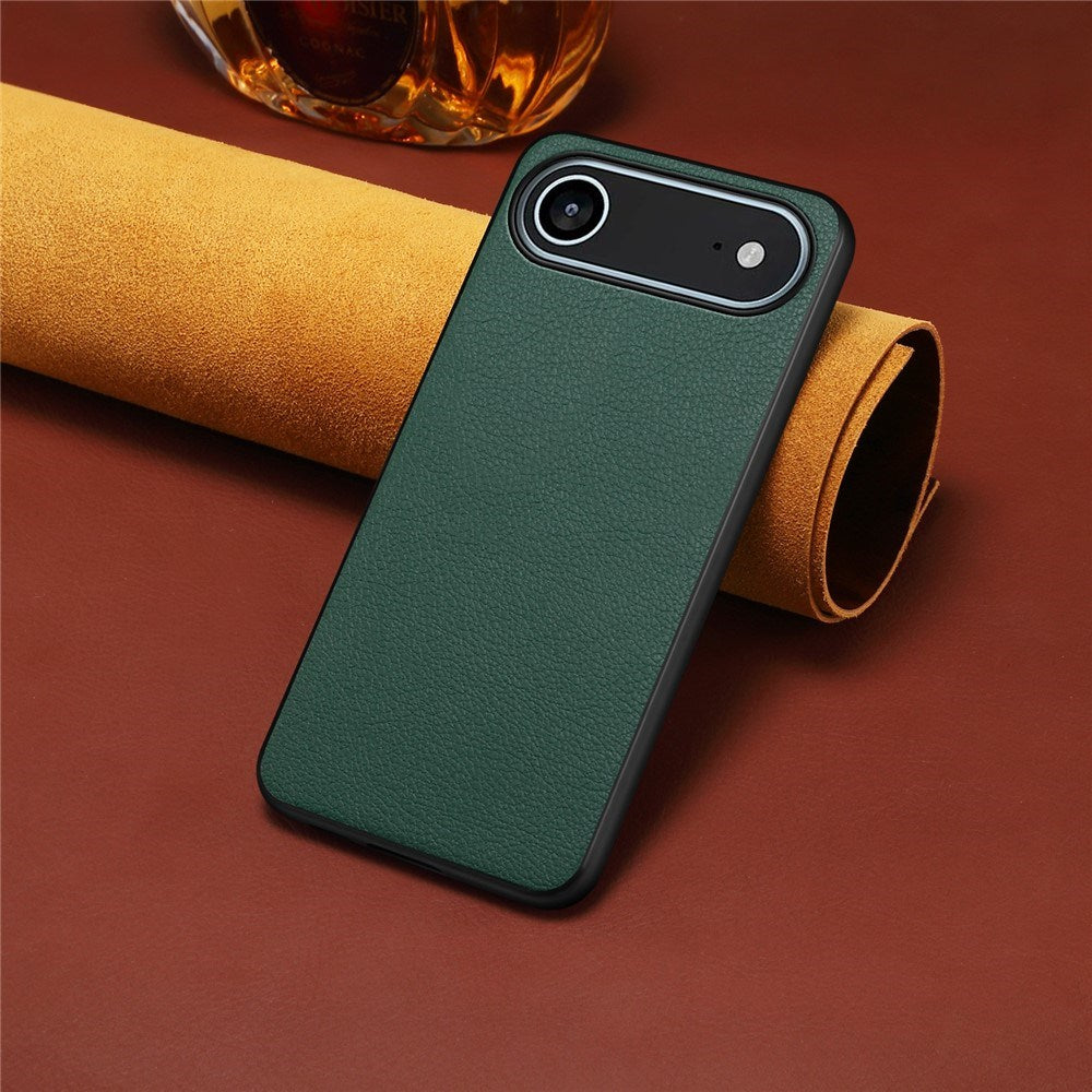 EIDERWOOD iPhone Air Hybrid Plast Deksel med Skinntekstur – Grønn