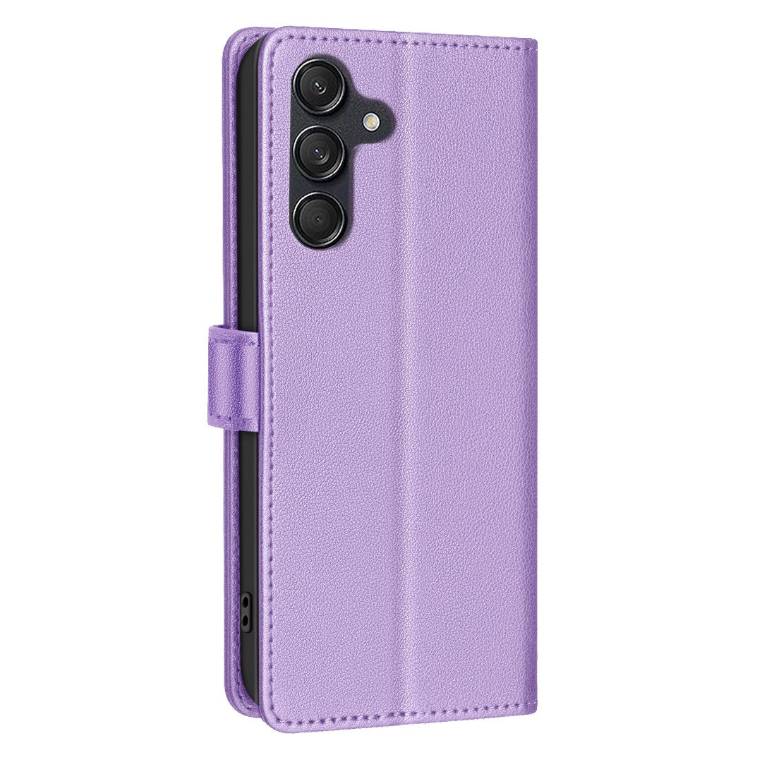 EIDERWOOD Samsung Galaxy S25 FE Kunstskinn Flip Deksel med Stativ & Lommebok - Lilla