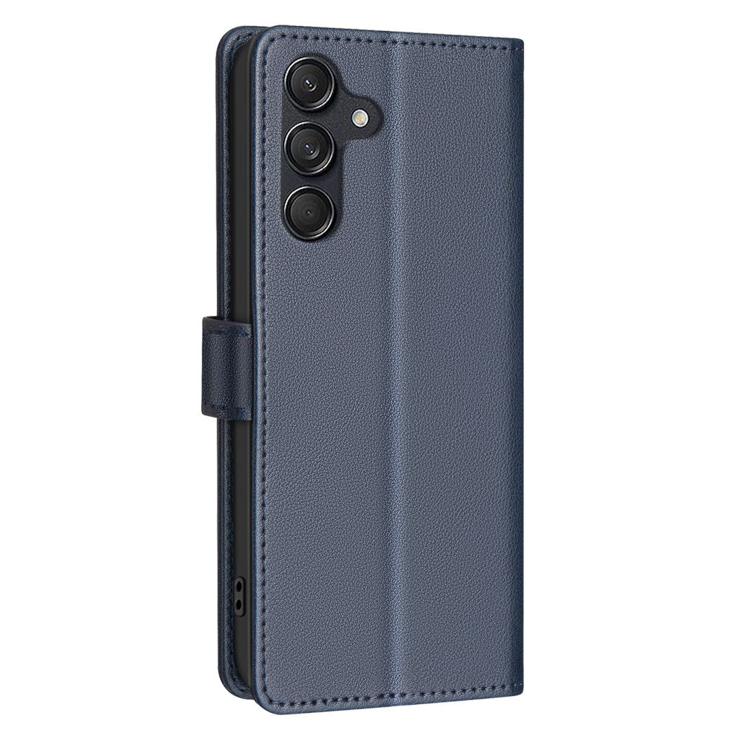 EIDERWOOD Samsung Galaxy S25 FE Kunstskinn Flip Deksel med Stativ & Lommebok - Blå