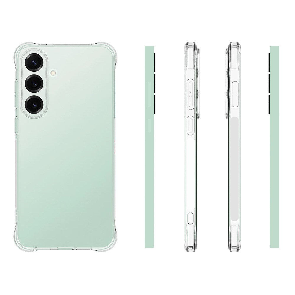 EIDERWOOD Samsung Galaxy S25 FE Fleksibelt Plast Deksel med Forsterkede Hjørner - Gjennomsiktig