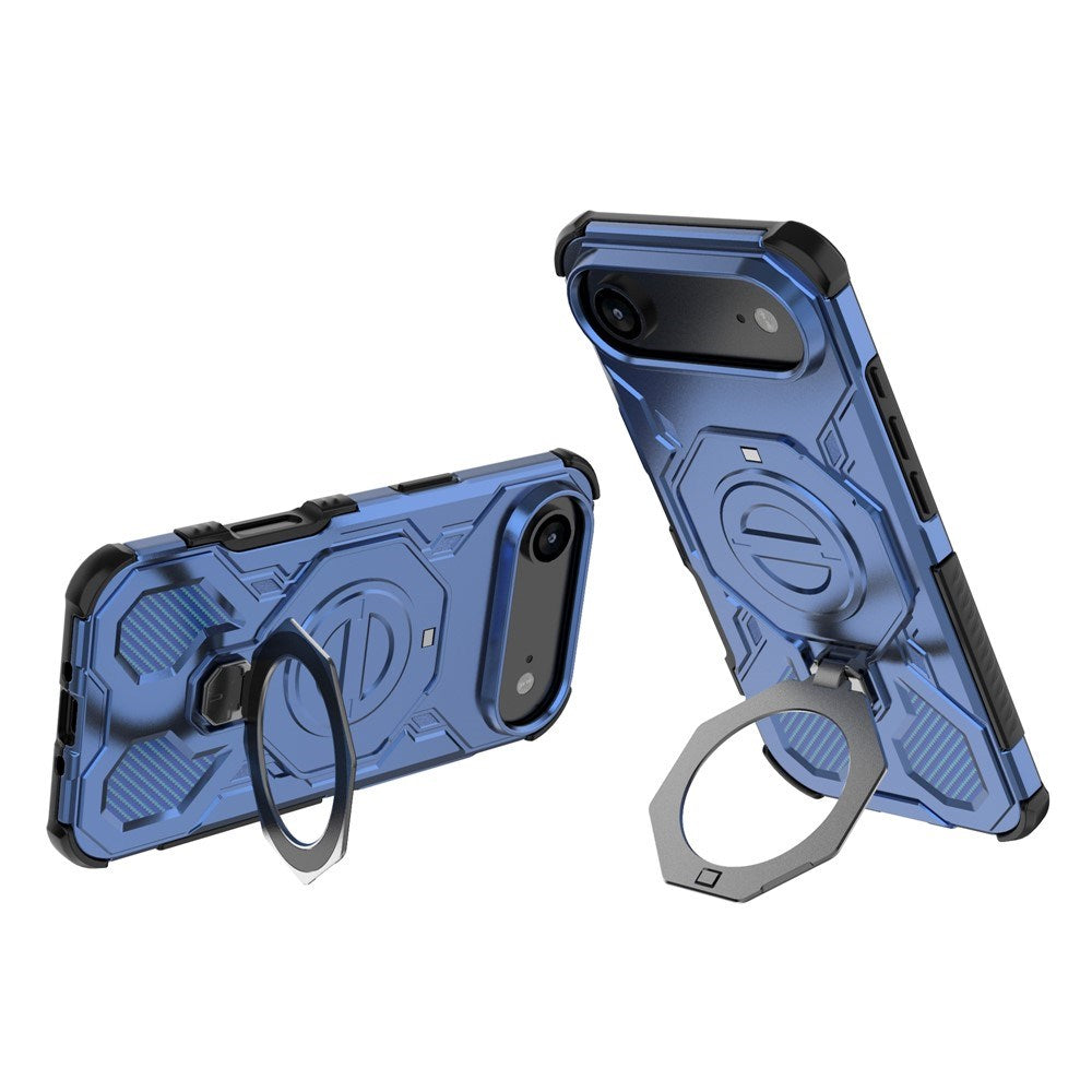 EIDERWOOD iPhone Air Håndverkerdeksel med Magnetisk Kickstand – MagSafe Kompatibel – Blå