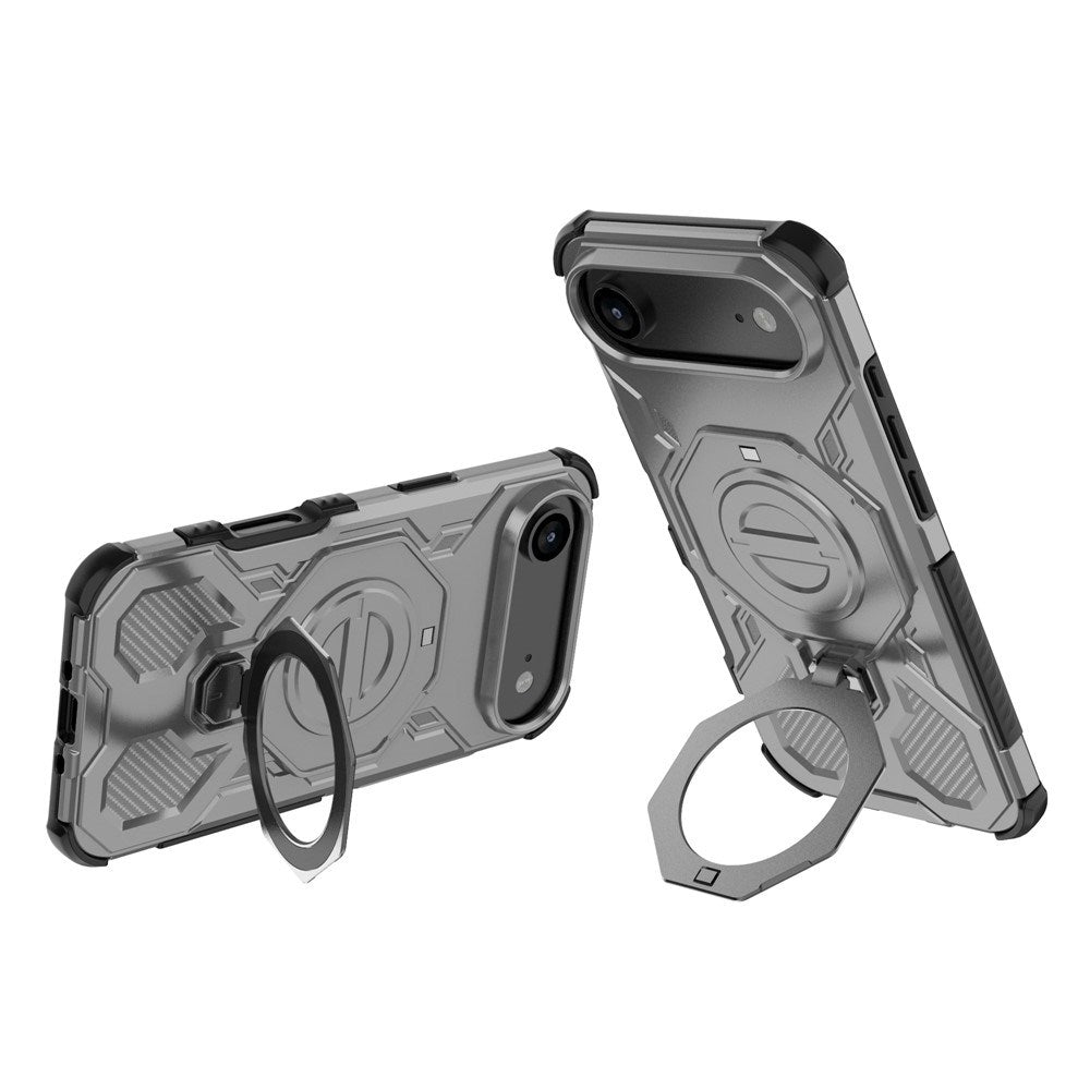 EIDERWOOD iPhone Air Håndverkerdeksel med Magnetisk Kickstand – MagSafe Kompatibel – Grå