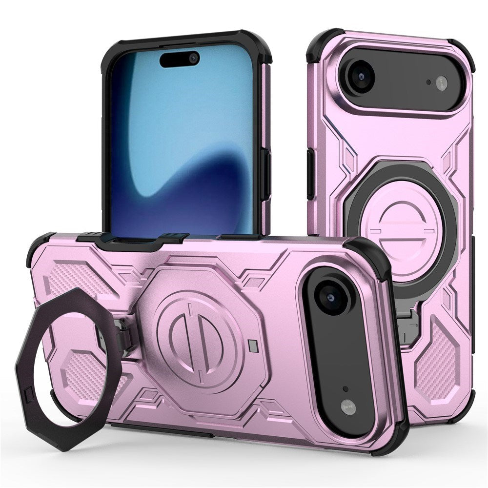 EIDERWOOD iPhone Air Håndverkerdeksel med Magnetisk Kickstand – MagSafe Kompatibel – Rosa