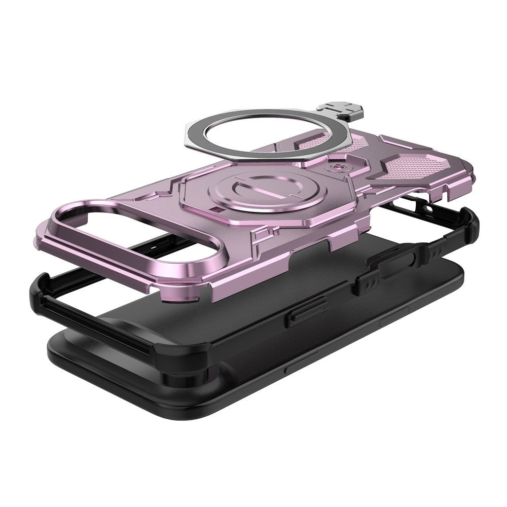 EIDERWOOD iPhone Air Håndverkerdeksel med Magnetisk Kickstand – MagSafe Kompatibel – Rosa