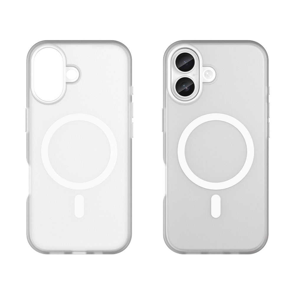 EIDERWOOD iPhone 17 Hybrid Plast Deksel – MagSafe Kompatibel – Matt Gjennomsiktig / Hvit