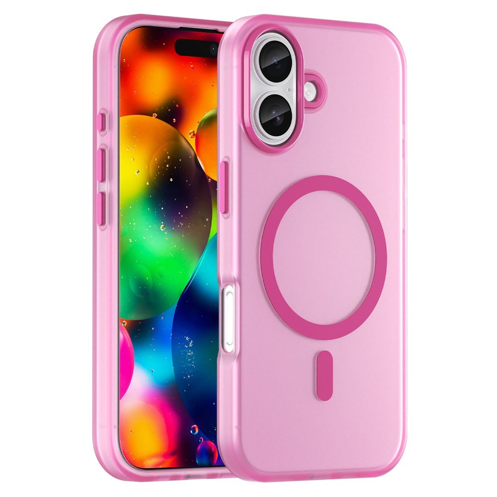 EIDERWOOD iPhone 17 Hybrid Plast Deksel – MagSafe Kompatibel – Matt Gjennomsiktig / Rosa