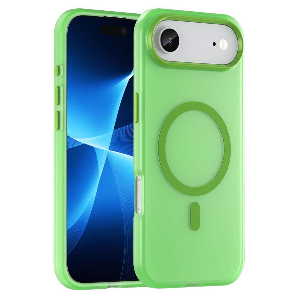 EIDERWOOD iPhone Air Hybrid Plast Deksel – MagSafe Kompatibel – Matt Gjennomsiktig / Grønn