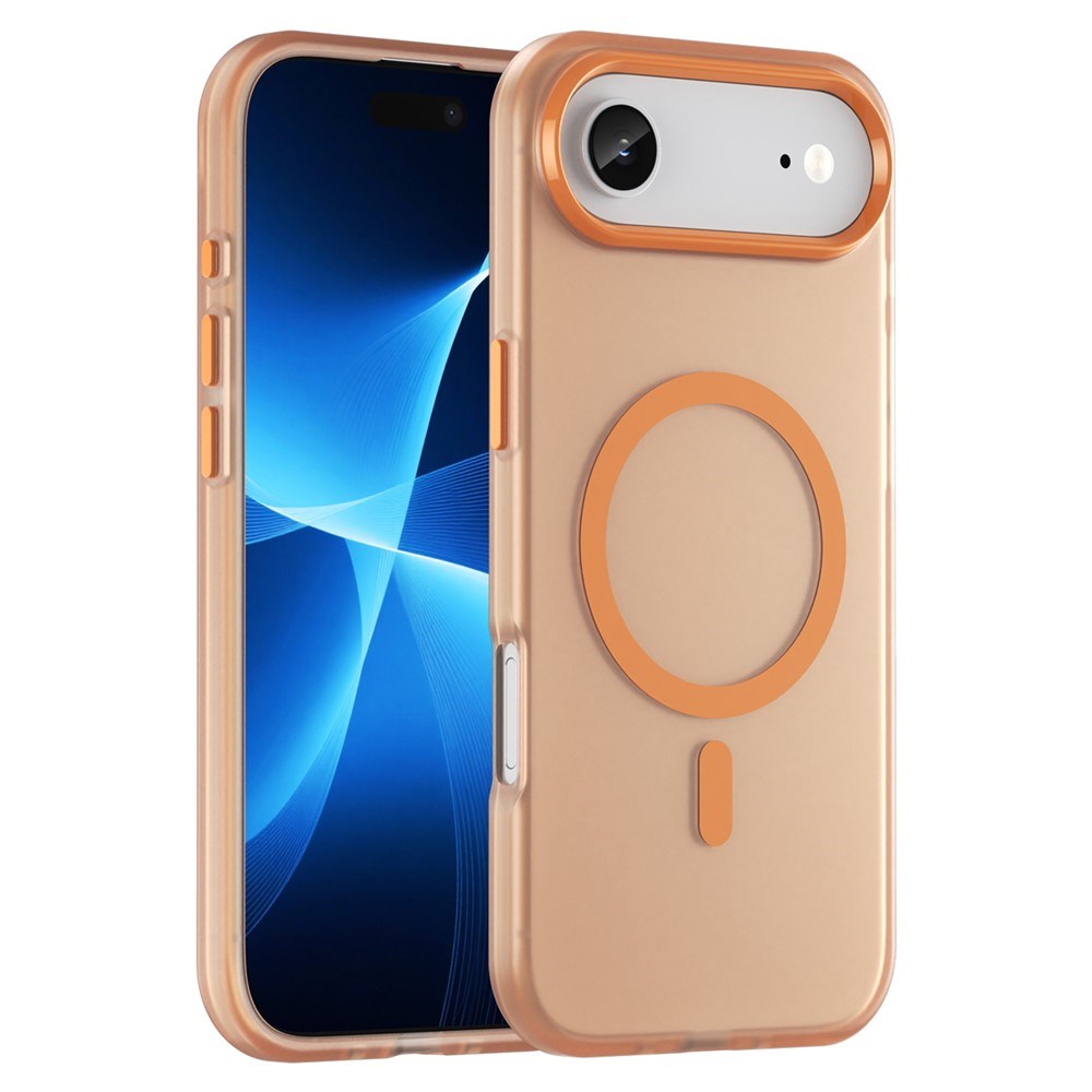 EIDERWOOD iPhone Air Hybrid Plast Deksel – MagSafe Kompatibel – Matt Gjennomsiktig / Oransje