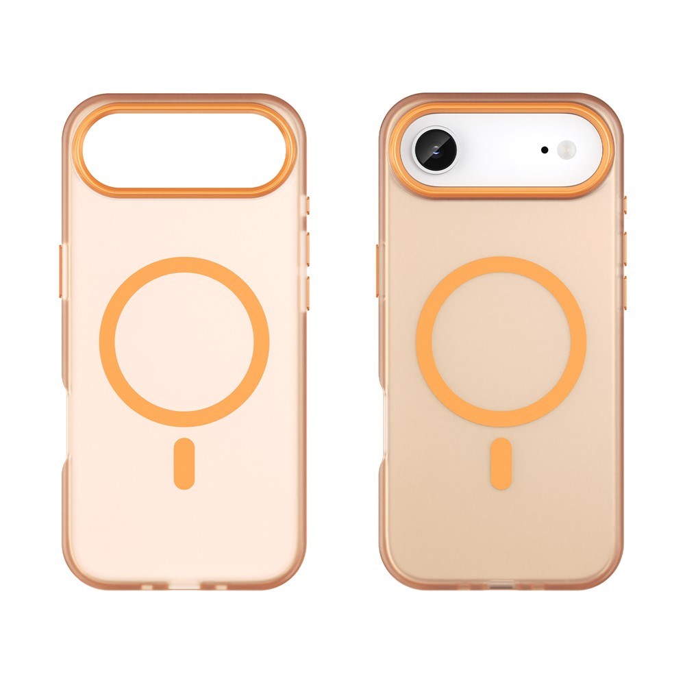 EIDERWOOD iPhone Air Hybrid Plast Deksel – MagSafe Kompatibel – Matt Gjennomsiktig / Oransje