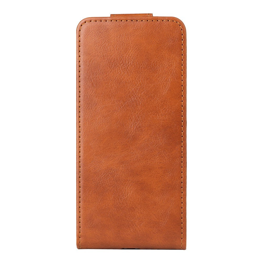EIDERWOOD Motorola Moto G86 Power Vertikal Kunstskinn Flip Deksel m. Kortholder & Ståfunksjon - Oransje