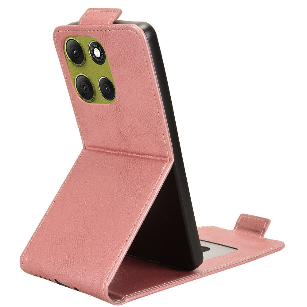 EIDERWOOD Motorola Moto G86 Power Vertikal Kunstskinn Flip Deksel m. Kortholder & Ståfunksjon - Rosegull