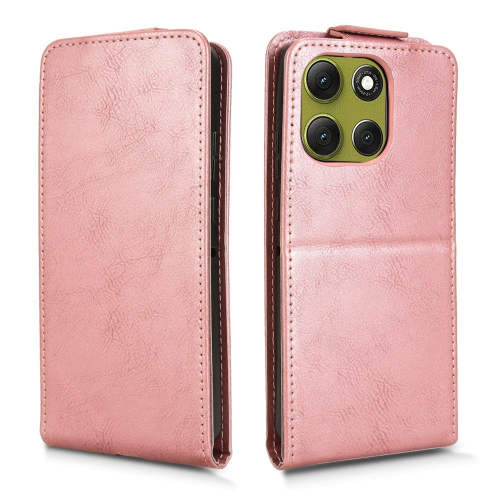 EIDERWOOD Motorola Moto G86 Power Vertikal Kunstskinn Flip Deksel m. Kortholder & Ståfunksjon - Rosegull