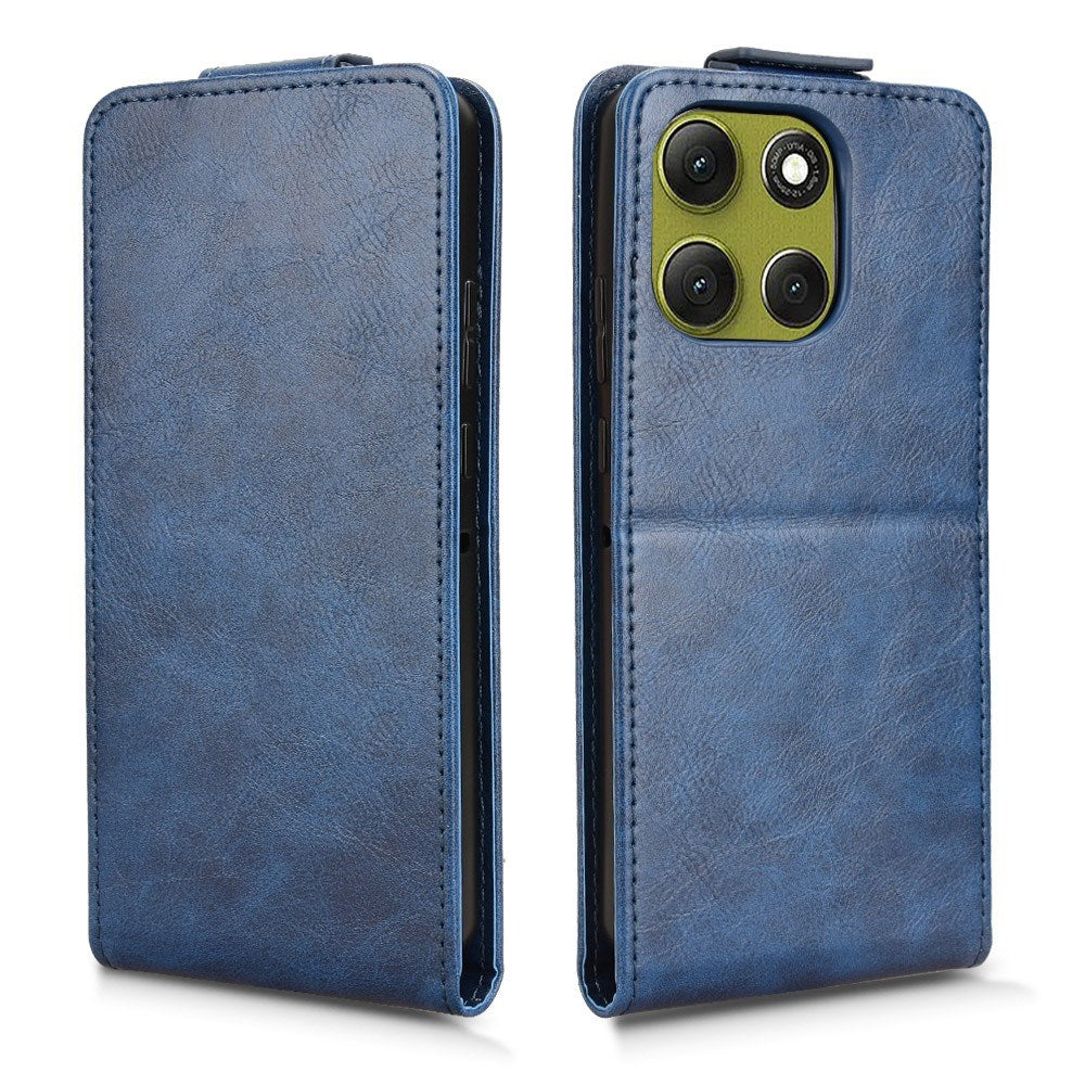 EIDERWOOD Motorola Moto G86 Power Vertikal Kunstskinn Flip Deksel m. Kortholder & Ståfunksjon - Blå
