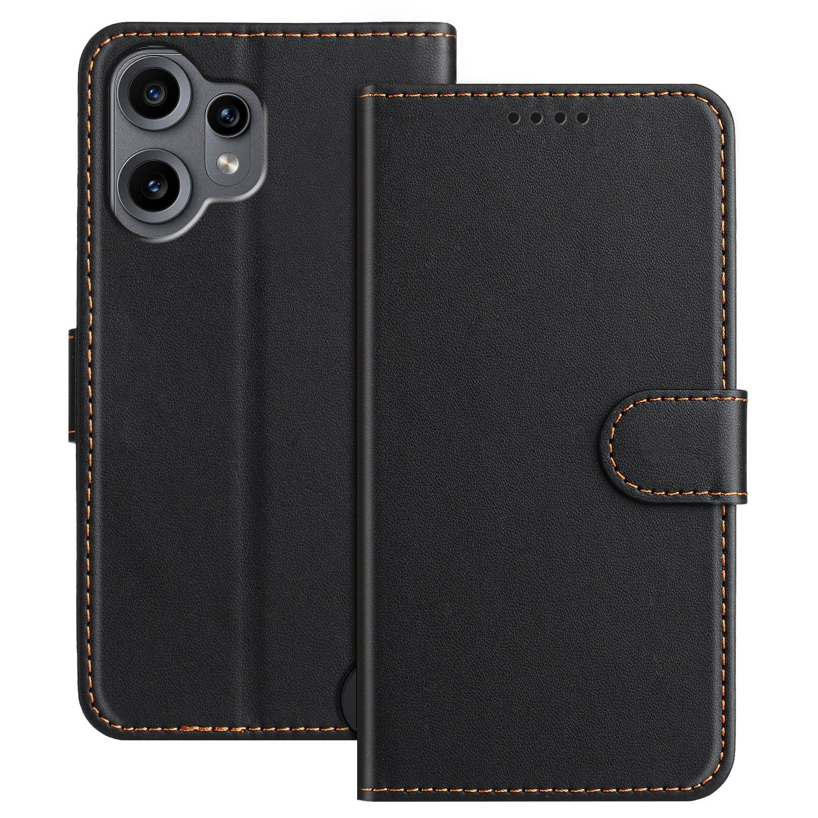 Nothing CMF Phone 2 Pro EIDERWOOD Kunstlær Flip Deksel m. Kortholder - Svart