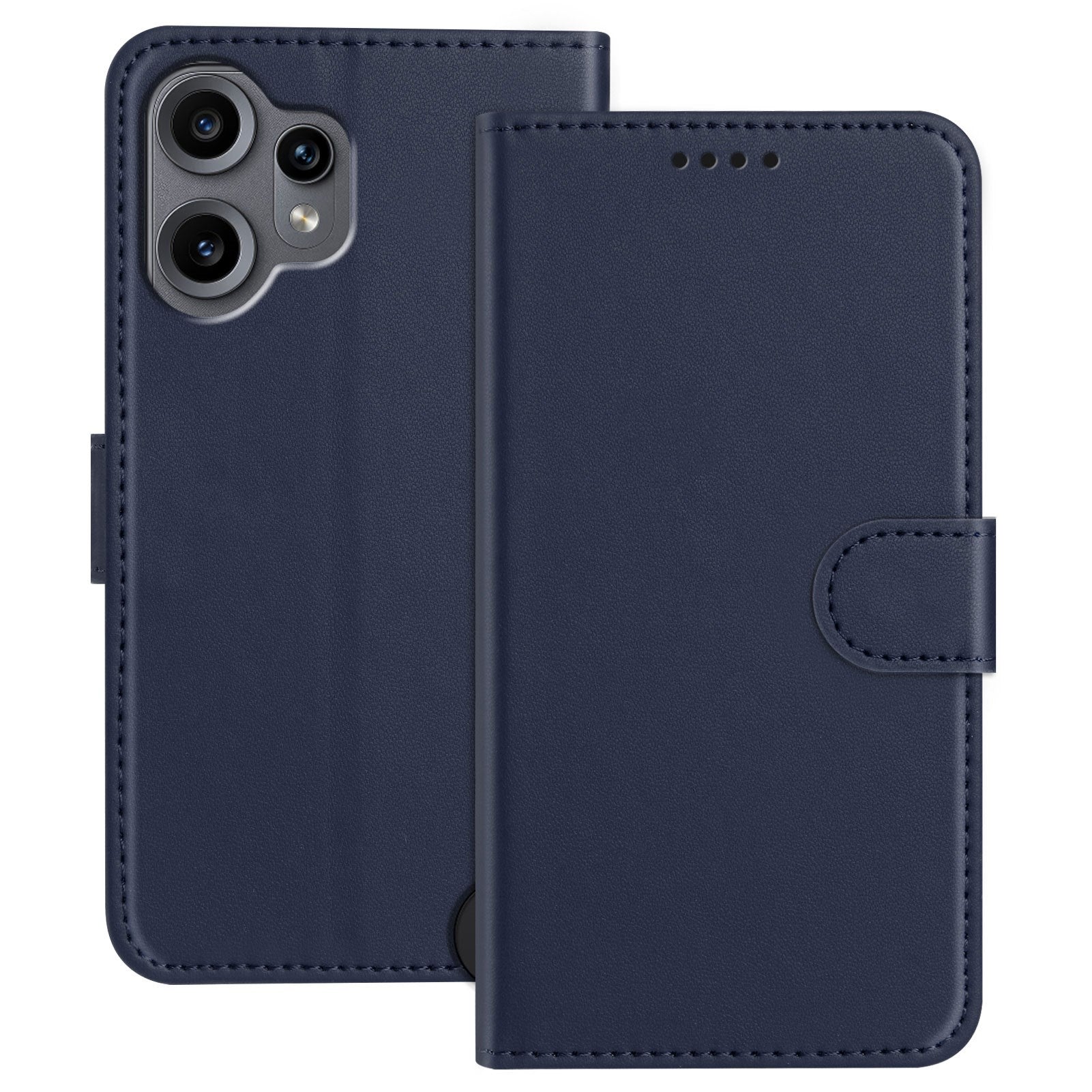 Nothing CMF Phone 2 Pro EIDERWOOD Kunstlær Flip Deksel m. Kortholder - Blå