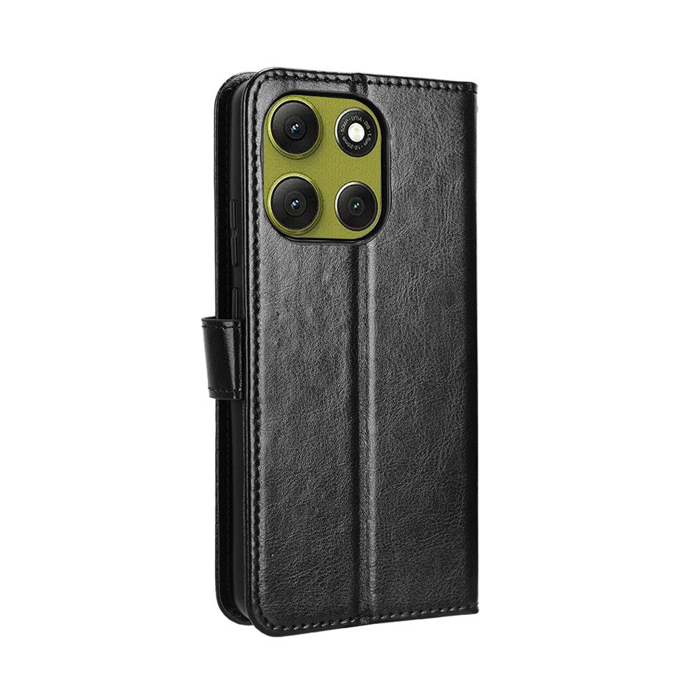 EIDERWOOD Motorola Moto G86 Power Kunstskinn Flip Deksel med Kortholder & Ståfunksjon - Svart