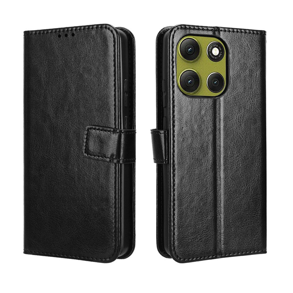 EIDERWOOD Motorola Moto G86 Power Kunstskinn Flip Deksel med Kortholder & Ståfunksjon - Svart