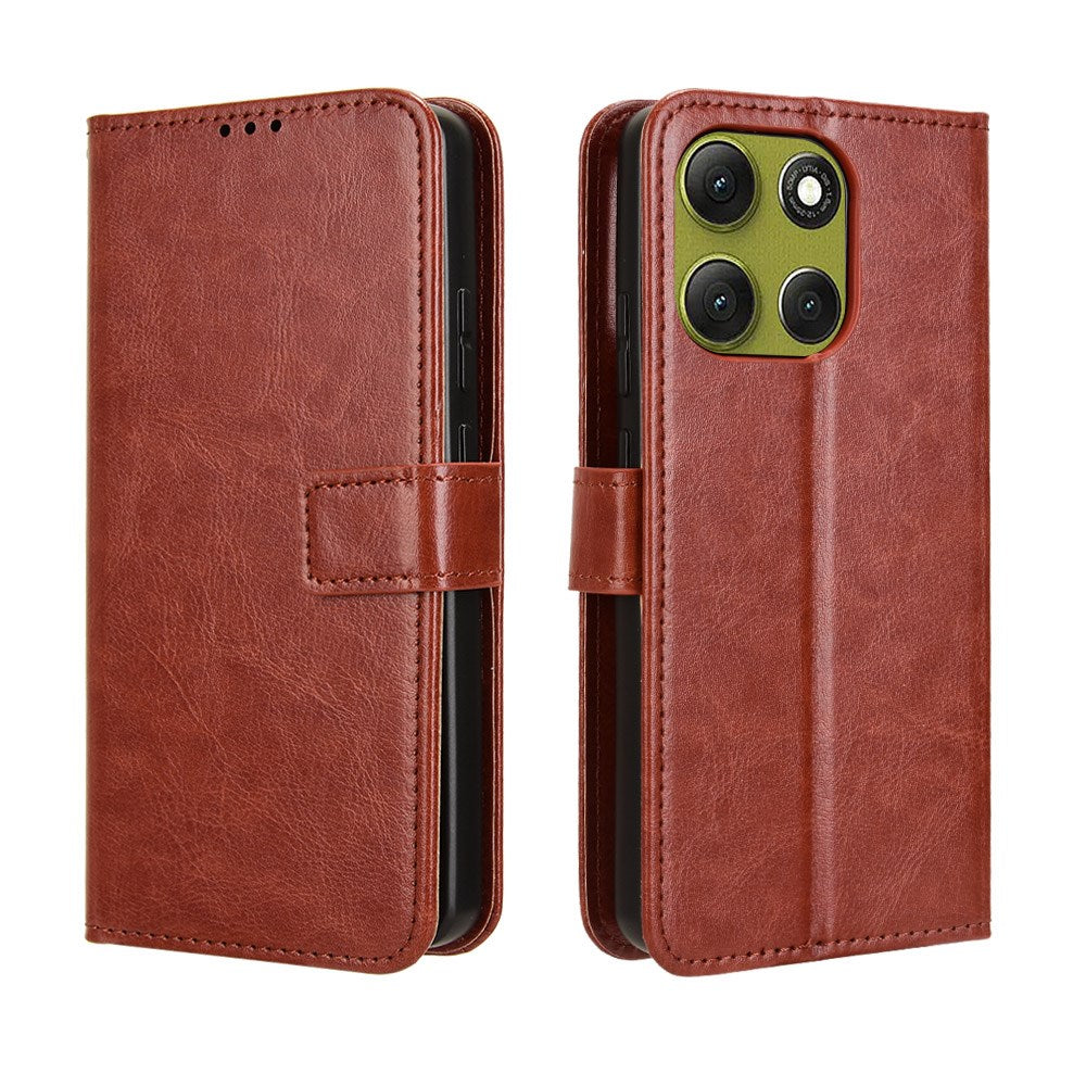 EIDERWOOD Motorola Moto G86 Power Kunstskinn Flip Deksel med Kortholder & Ståfunksjon - Brun