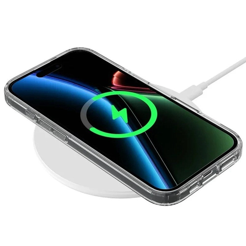 iPhone 17 Hybrid Deksel inkl. 2 x Skjermbeskyttere - MagSafe Kompatibel - Gjennomsiktig / Hvit