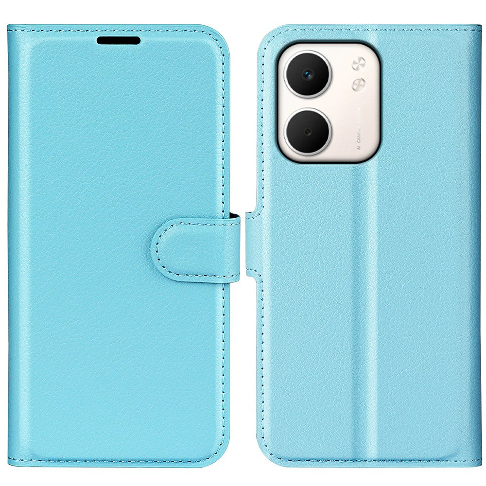 OPPO A5x (5G) / OPPO A5x (4G) EIDERWOOD Kunstskinn Flip Deksel med Kortholder & Ståfunksjon - Blå