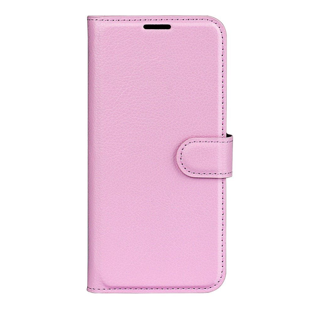 OPPO A5x (5G) / OPPO A5x (4G) EIDERWOOD Kunstskinn Flip Deksel med Kortholder & Ståfunksjon - Rosa