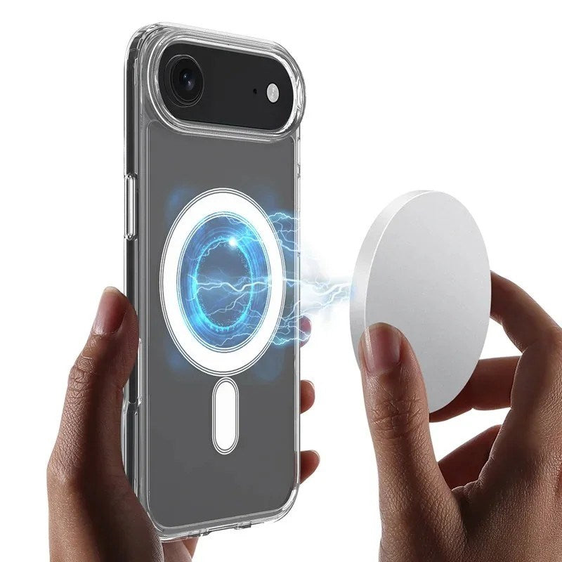 iPhone Air Hybrid Deksel inkl. 2 x Skjermbeskyttere - MagSafe Kompatibel - Gjennomsiktig / Hvit