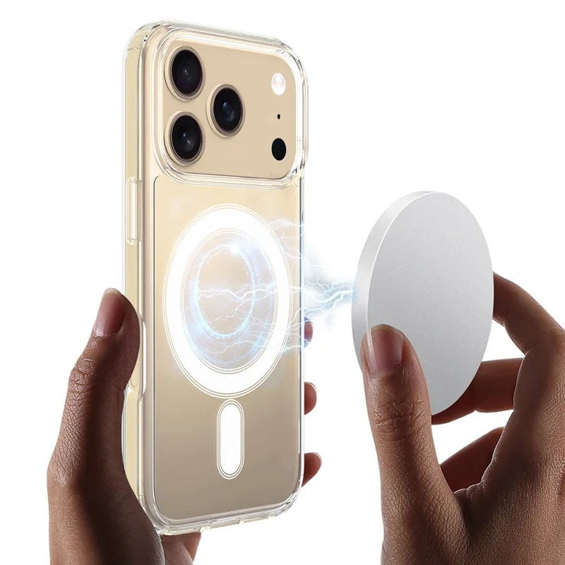 iPhone 17 Pro Max Hybrid Deksel inkl. 2 x Skjermbeskyttere - MagSafe Kompatibel - Gjennomsiktig / Hvit