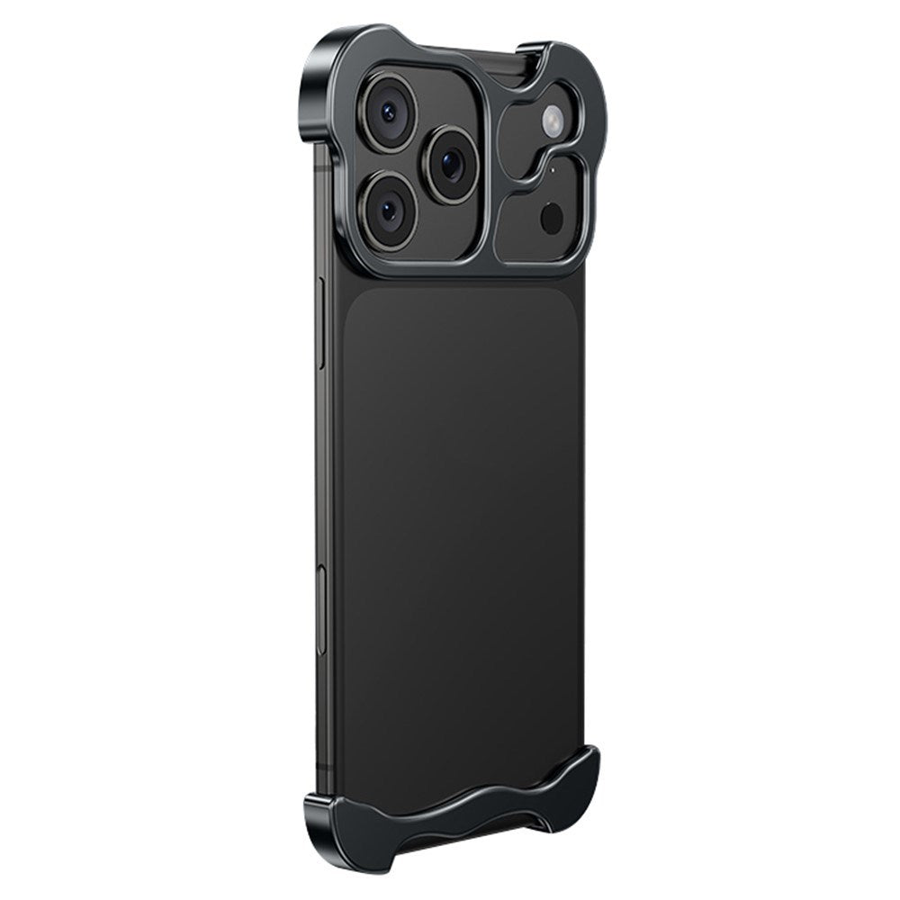iPhone 17 Pro Max Todelt Metall Bumper Deksel - Svart