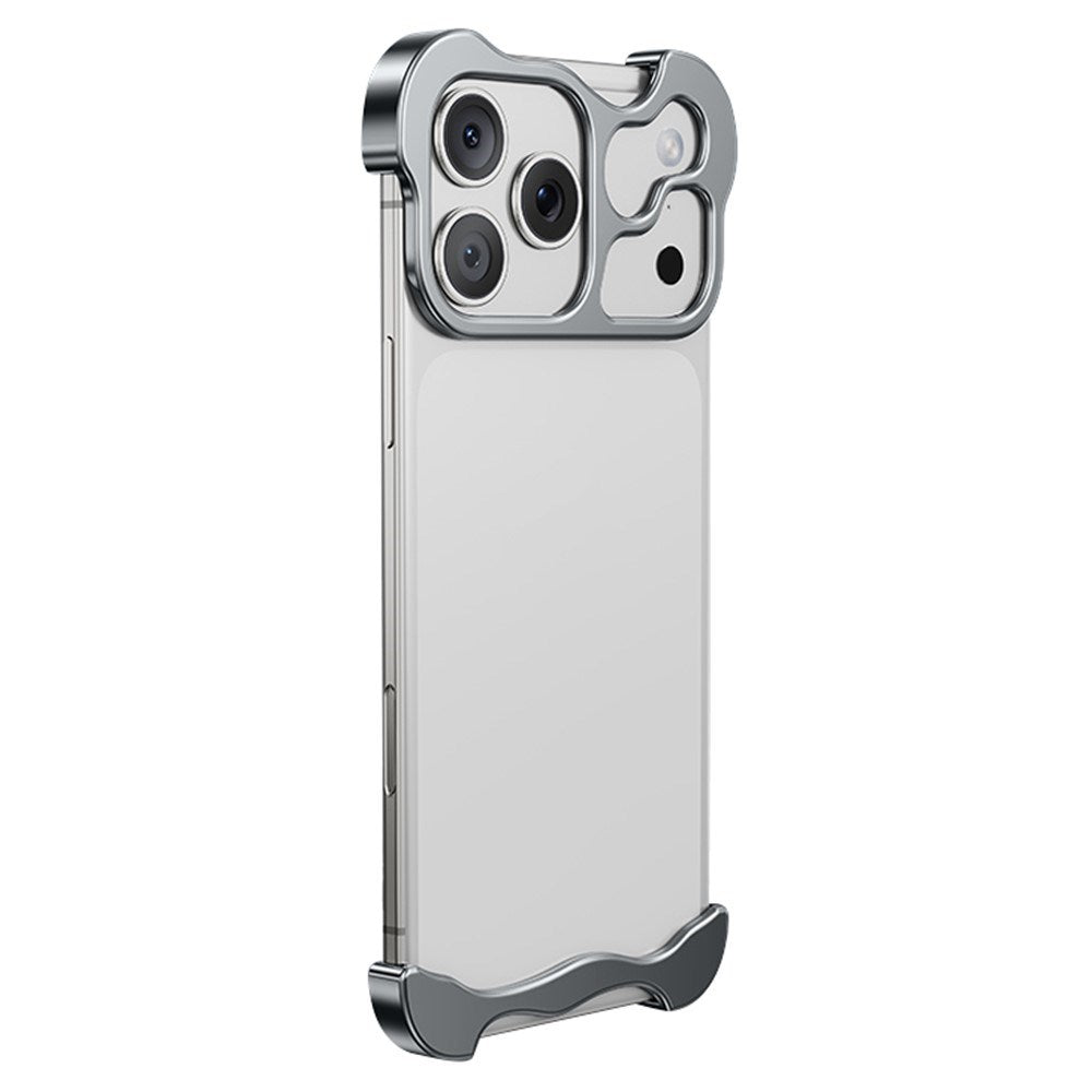 iPhone 17 Pro Max Todelt Metall Bumper Deksel - Grå