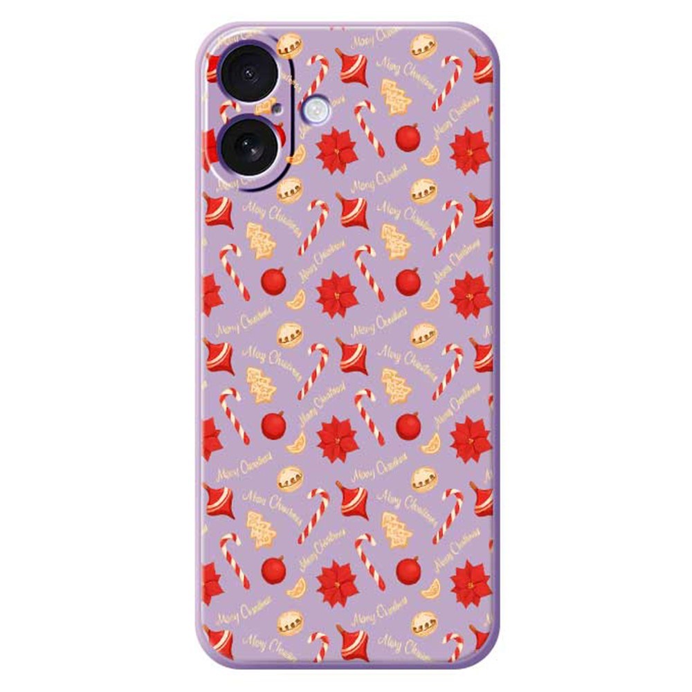 EIDERWOOD iPhone 17 Jule Deksel - Fleksibel Plast - Julegodteri / Lilla