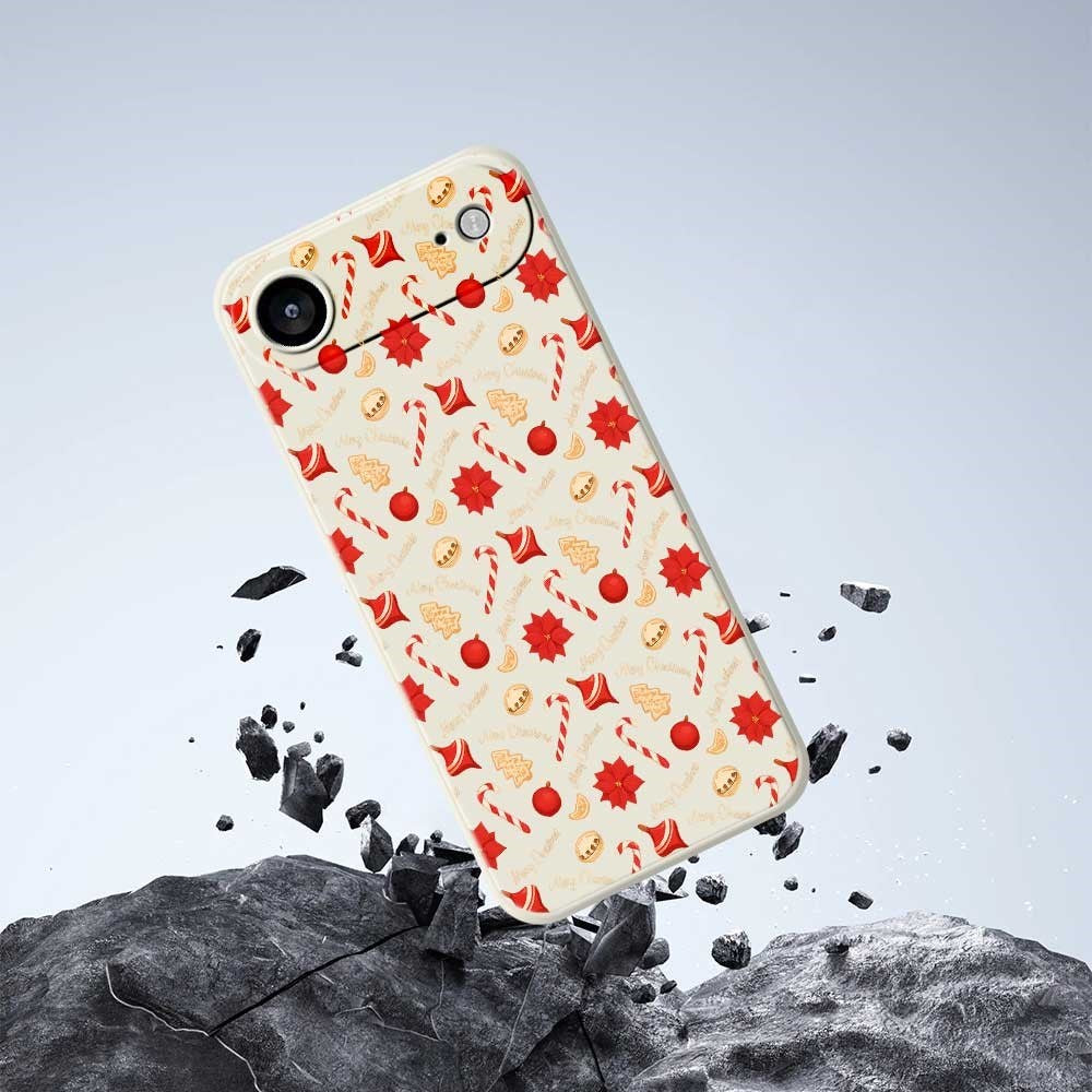 EIDERWOOD iPhone Air Jule Deksel - Fleksibel Plast - Julegodteri / Beige