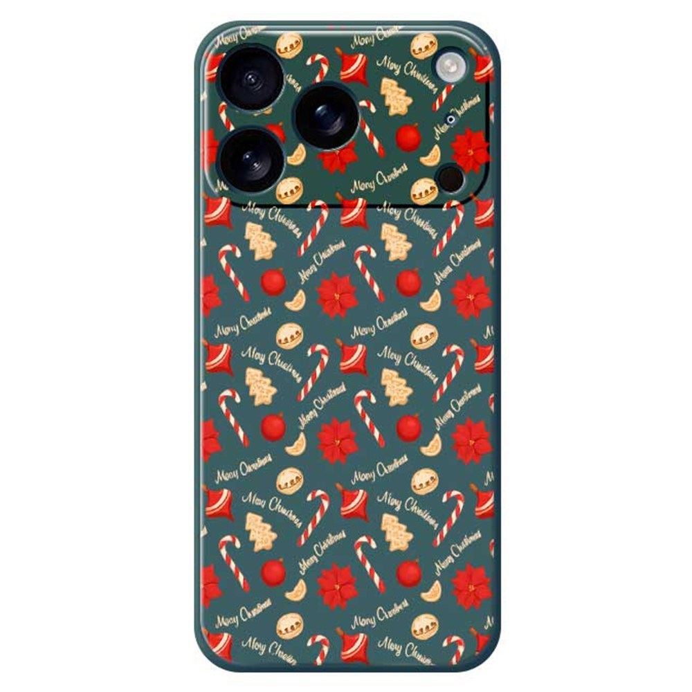 EIDERWOOD iPhone 17 Pro Jule Deksel - Fleksibel Plast - Julegodteri / Grønn