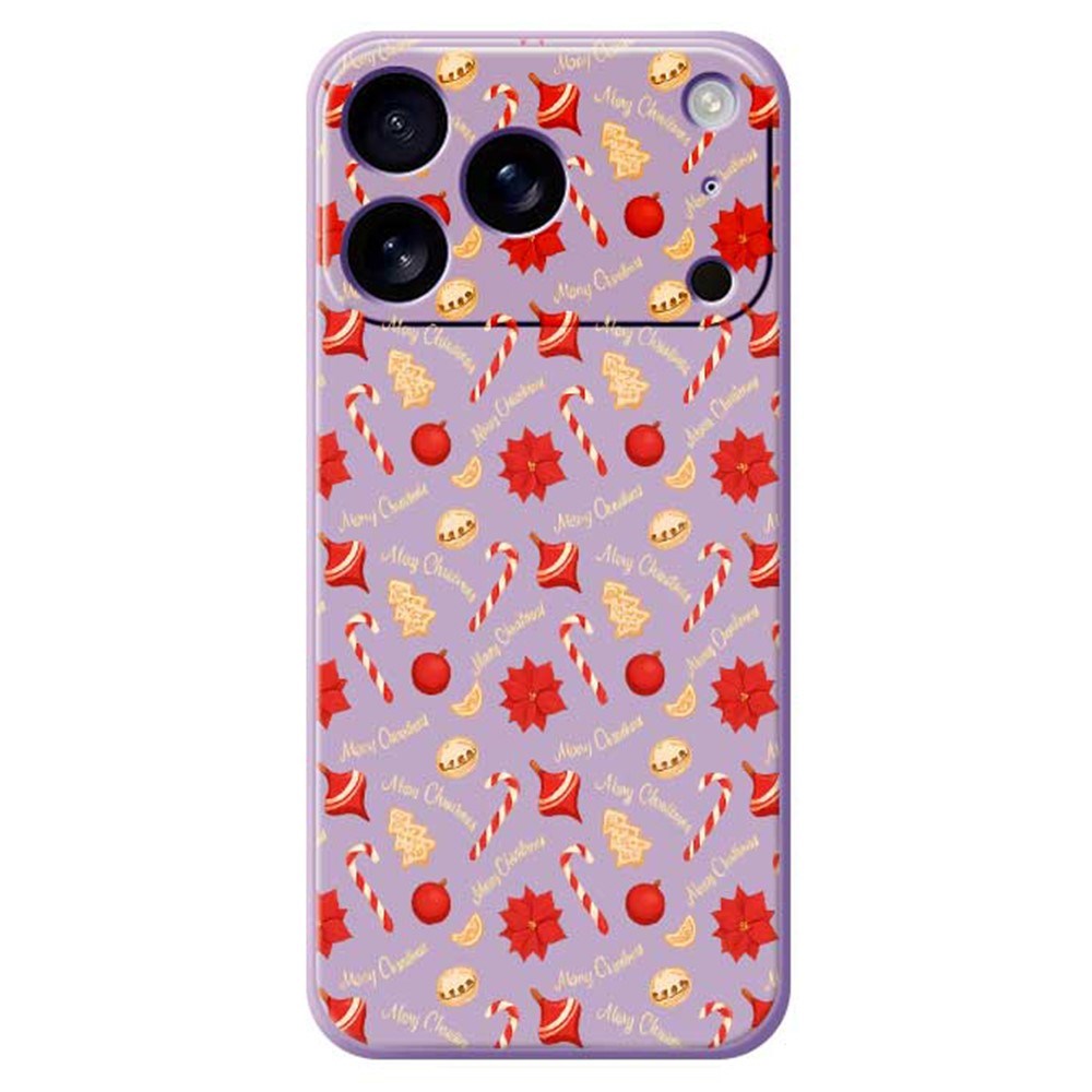 EIDERWOOD iPhone 17 Pro Jule Deksel - Fleksibel Plast - Julegodteri / Lilla