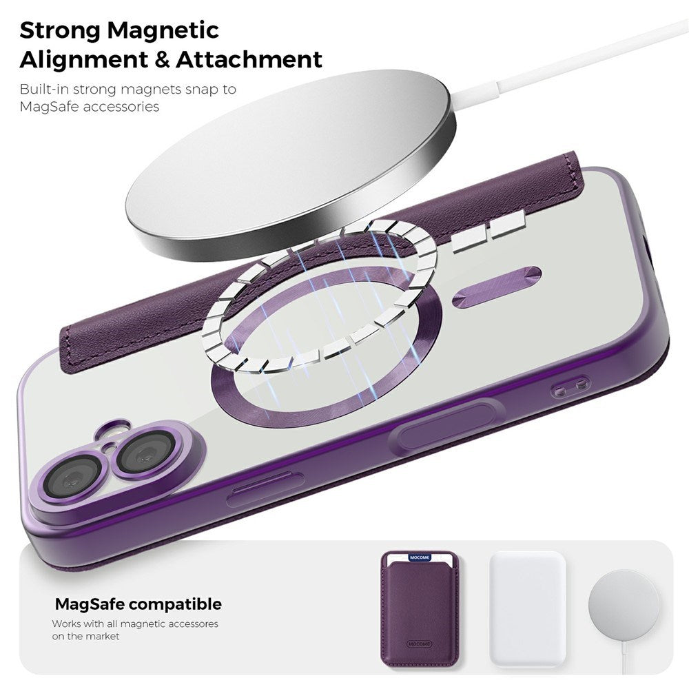 EIDERWOOD iPhone 17 Flipp Deksel med Gjennomsiktig Bakside – MagSafe Kompatibel – Lilla