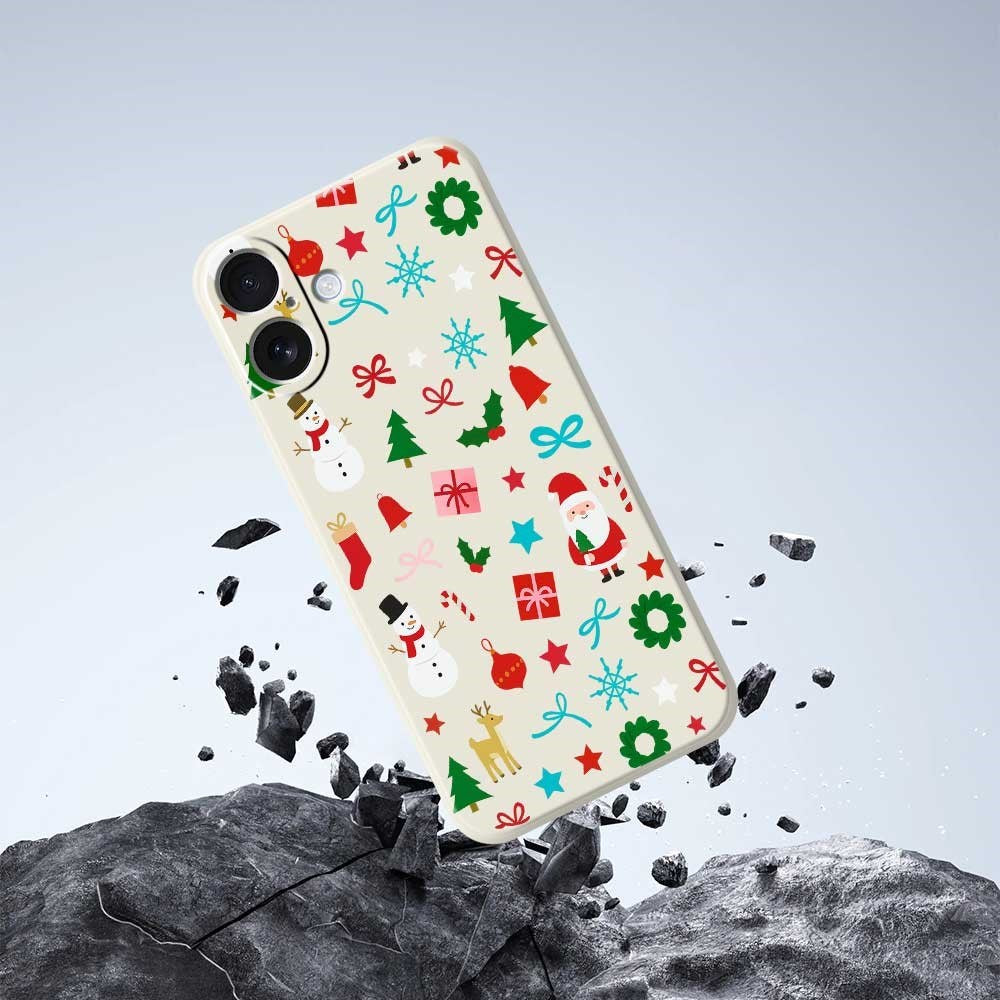 EIDERWOOD iPhone 17 Jule Deksel - Fleksibel Plast - Julepynt / Beige