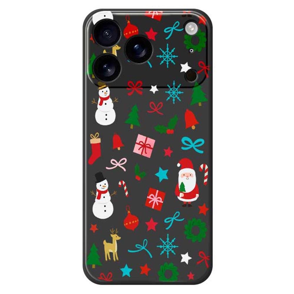 EIDERWOOD iPhone 17 Pro Jule Deksel - Fleksibel Plast - Julepynt / Svart