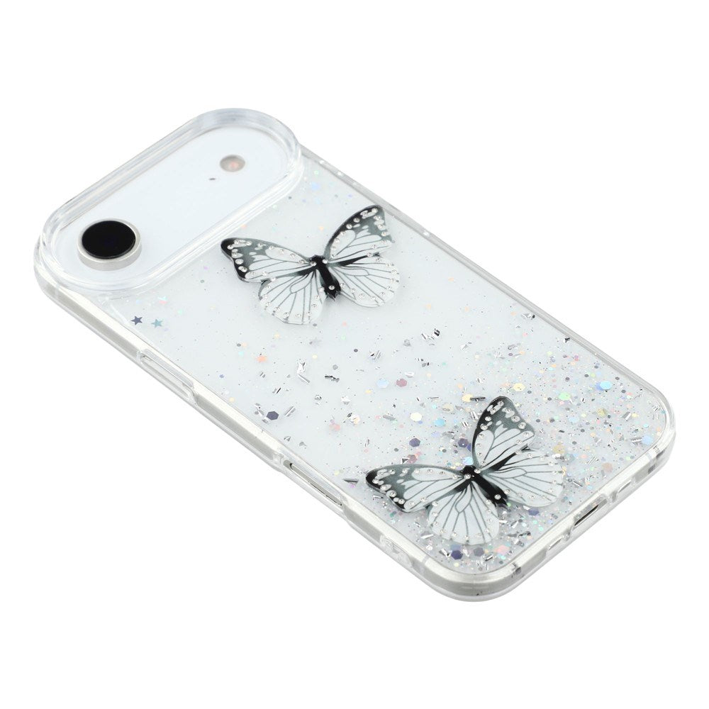 EIDERWOOD iPhone Air Fleksibelt Plast Deksel med Sommerfugler - Gjennomsiktig
