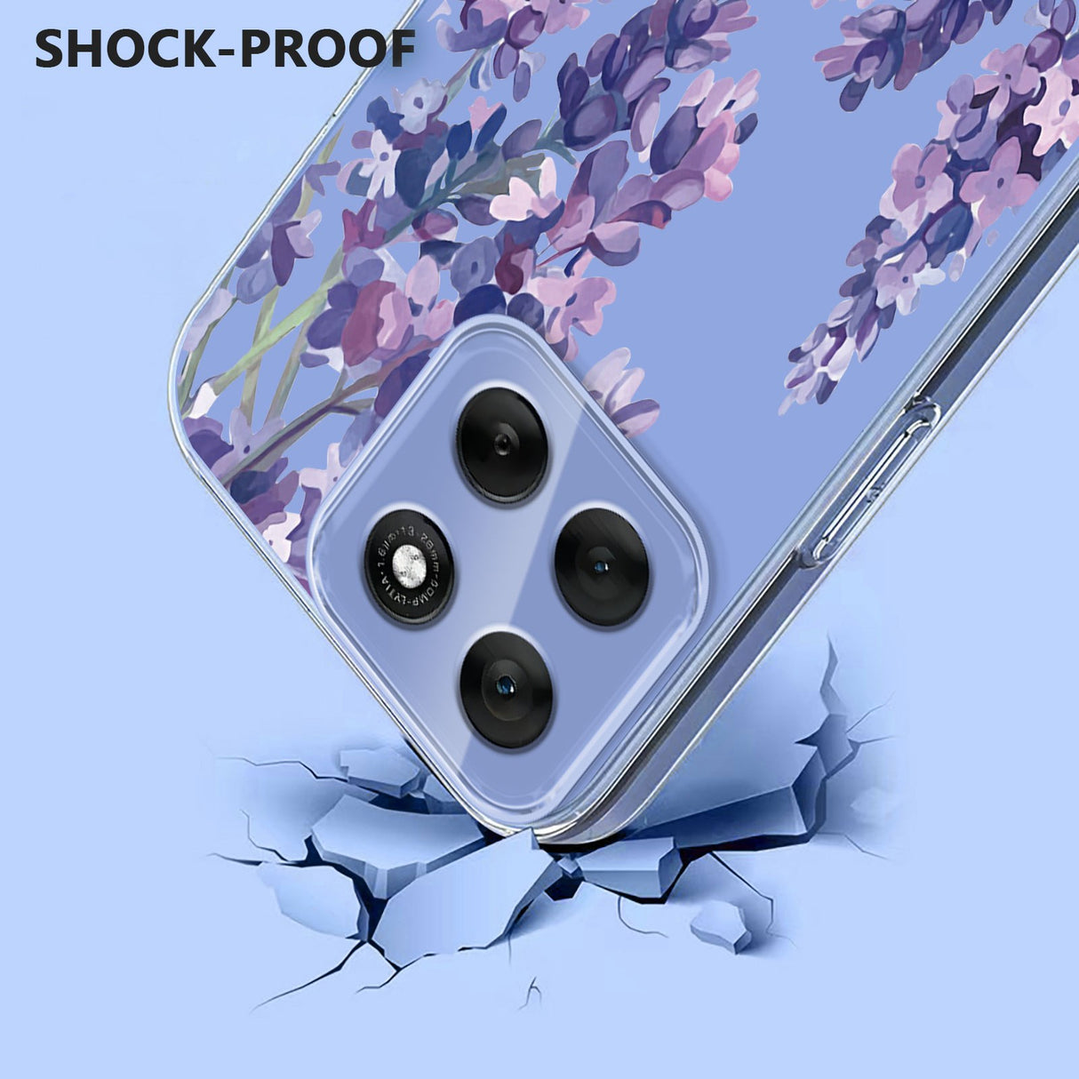 EIDERWOOD Motorola Moto G86 Fleksibelt Plast Deksel m. Print - Lavendel