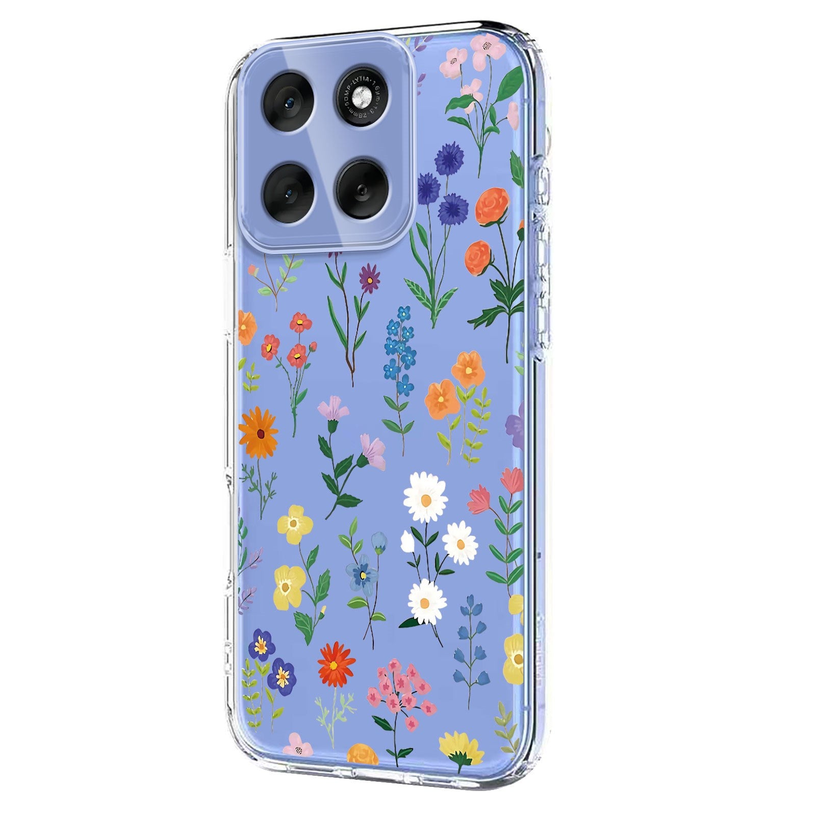 EIDERWOOD Motorola Moto G56 Fleksibelt Plast Deksel med Blomstermotiv - Gjennomsiktig / Ulike Blomster