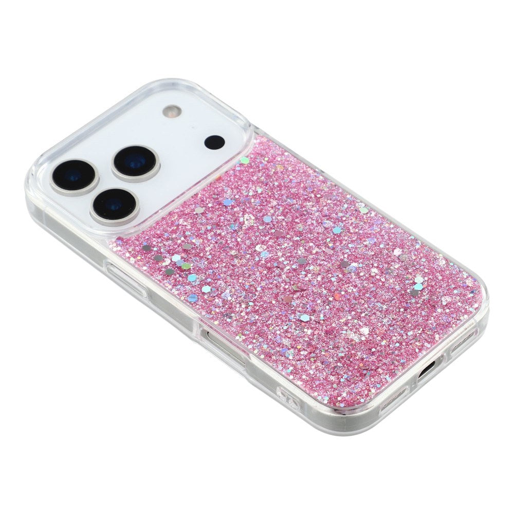 EIDERWOOD iPhone 17 Pro Glitter Deksel - Rosa