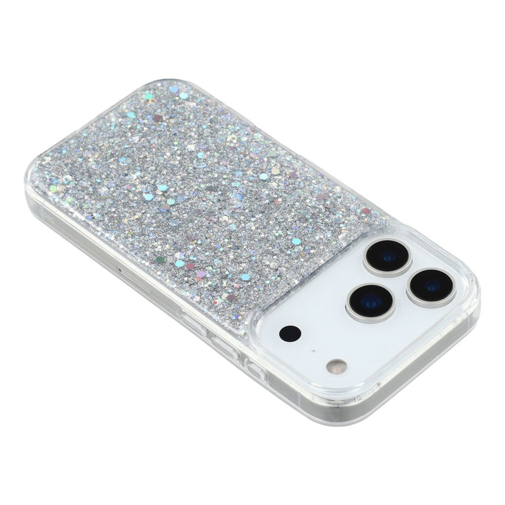 EIDERWOOD iPhone 17 Pro Glitter Deksel - Sølv