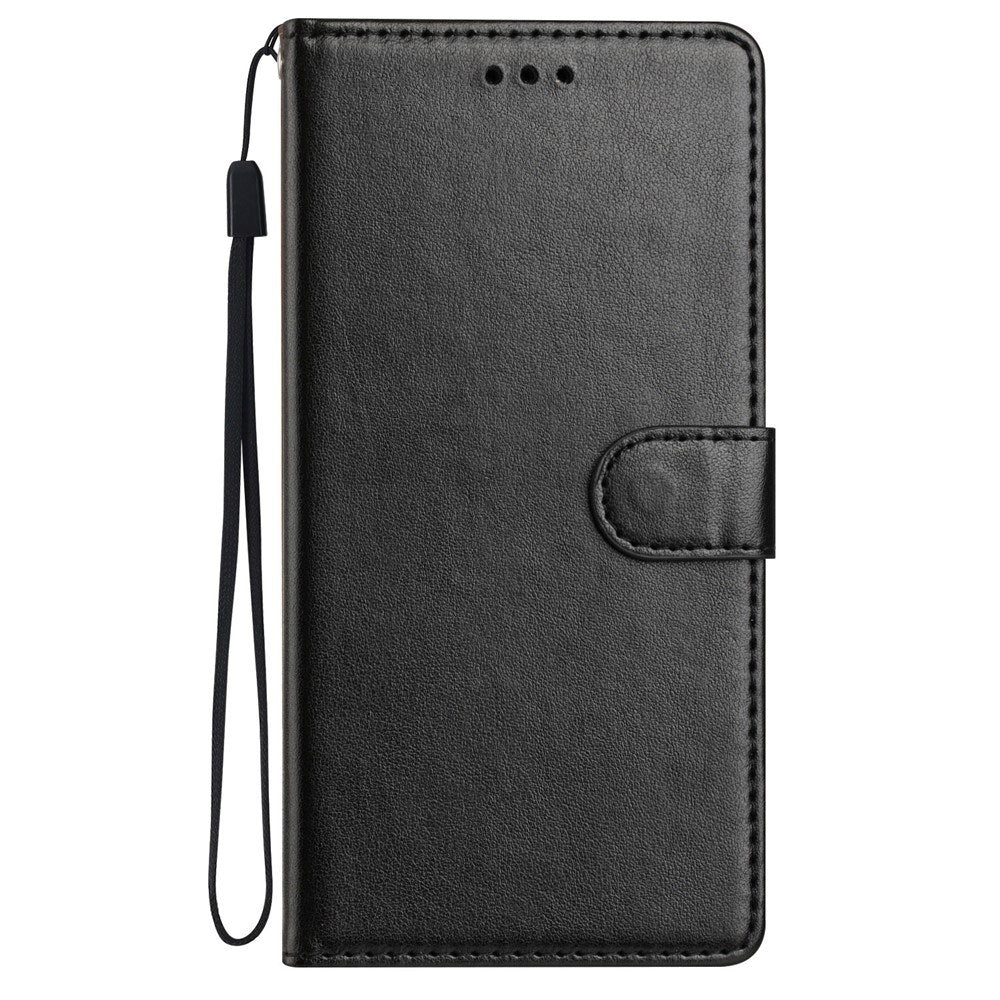Xiaomi 15T EIDERWOOD Kunstskinn Flippdeksel med Kortholder & Stropp – Svart
