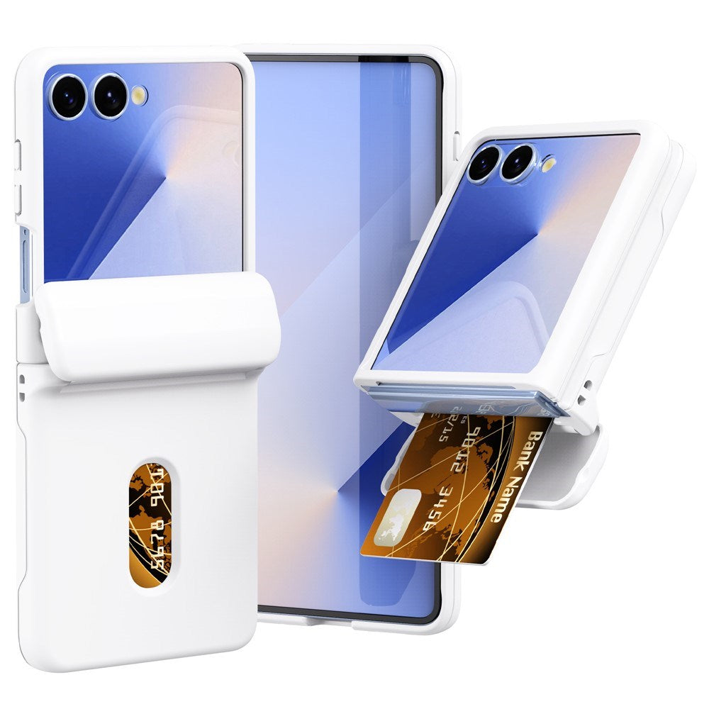 EIDERWOOD Samsung Galaxy Z Flip7 FE / Flip6 Hard Plast Deksel m. Kortholder - Hvit